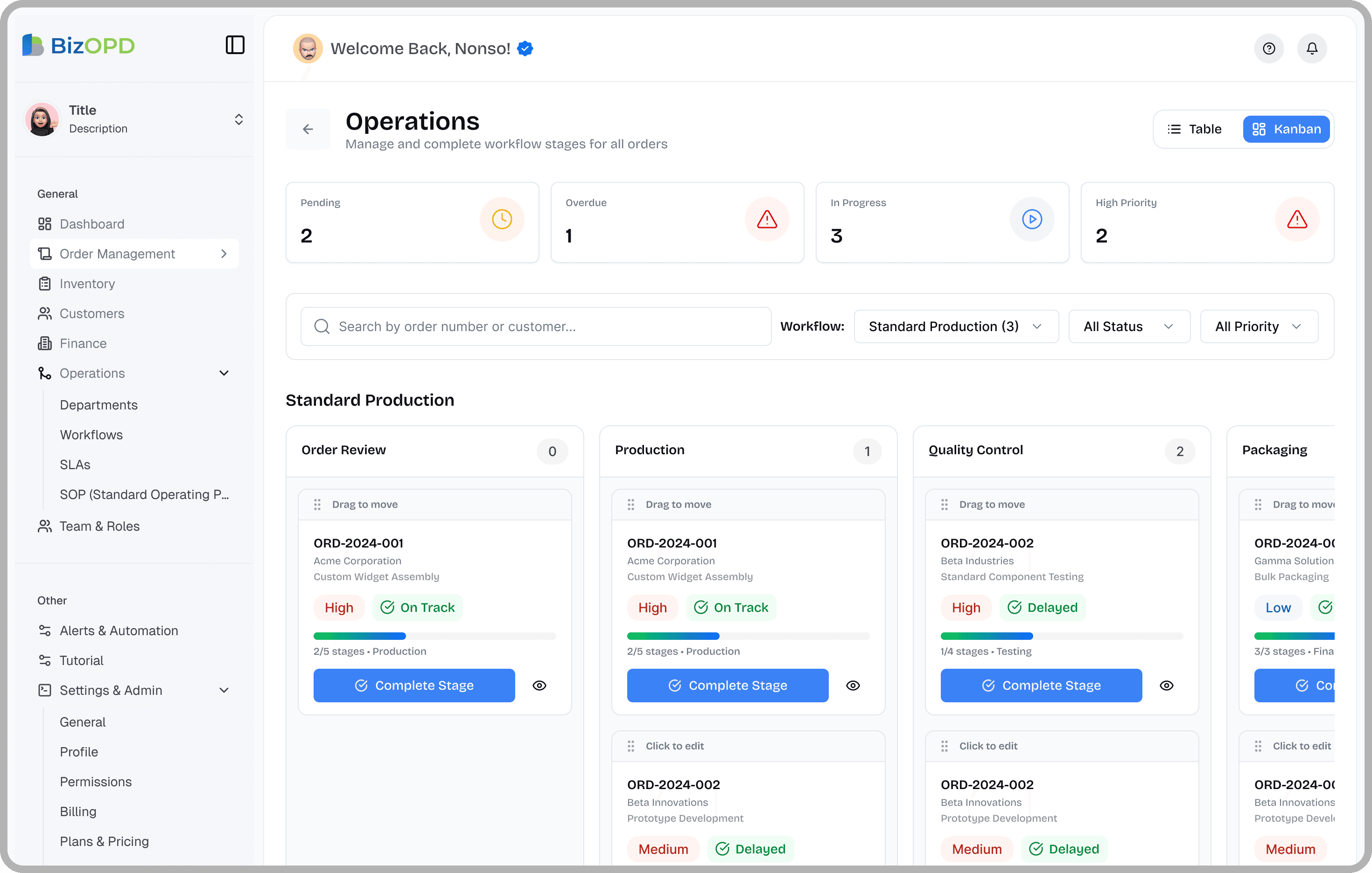 Build the workflow your business actually runs on.